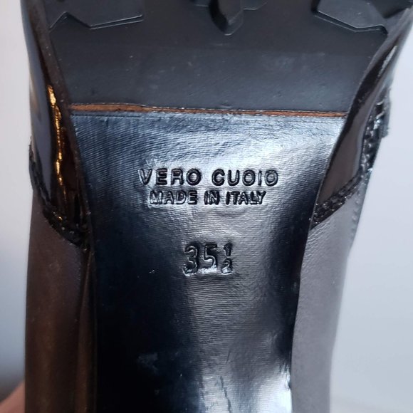 TARYN ROSE Leather Wingtip Booties Heels - Picture 15 of 16